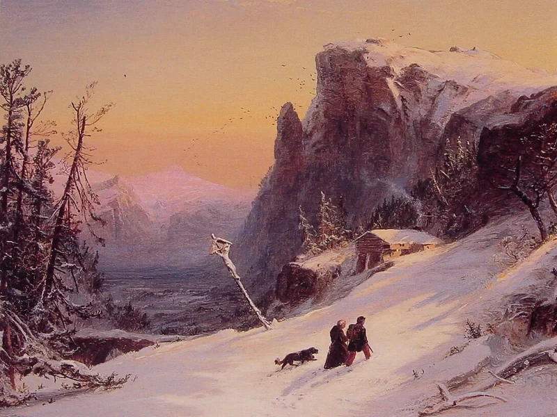 1823-Jasper Francis Cropsey - Inverno in Svizzera